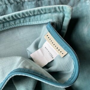 Pottery Barn Aqua 20” velvet pillow covers